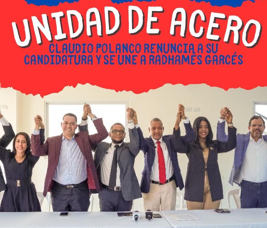 Claudio Gregorio Polanco retira su candidatura y respalda a Radhamés Garcés Jr. en elecciones de ADOMA