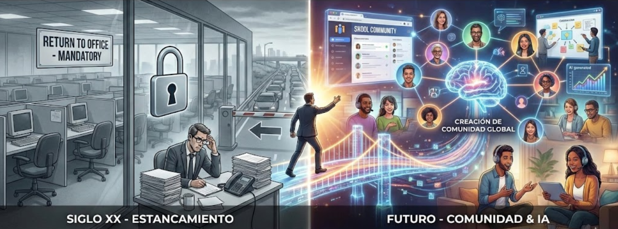 Del cubículo a la comunidad: El abismo entre la tecnología del siglo XX y la era de la IA