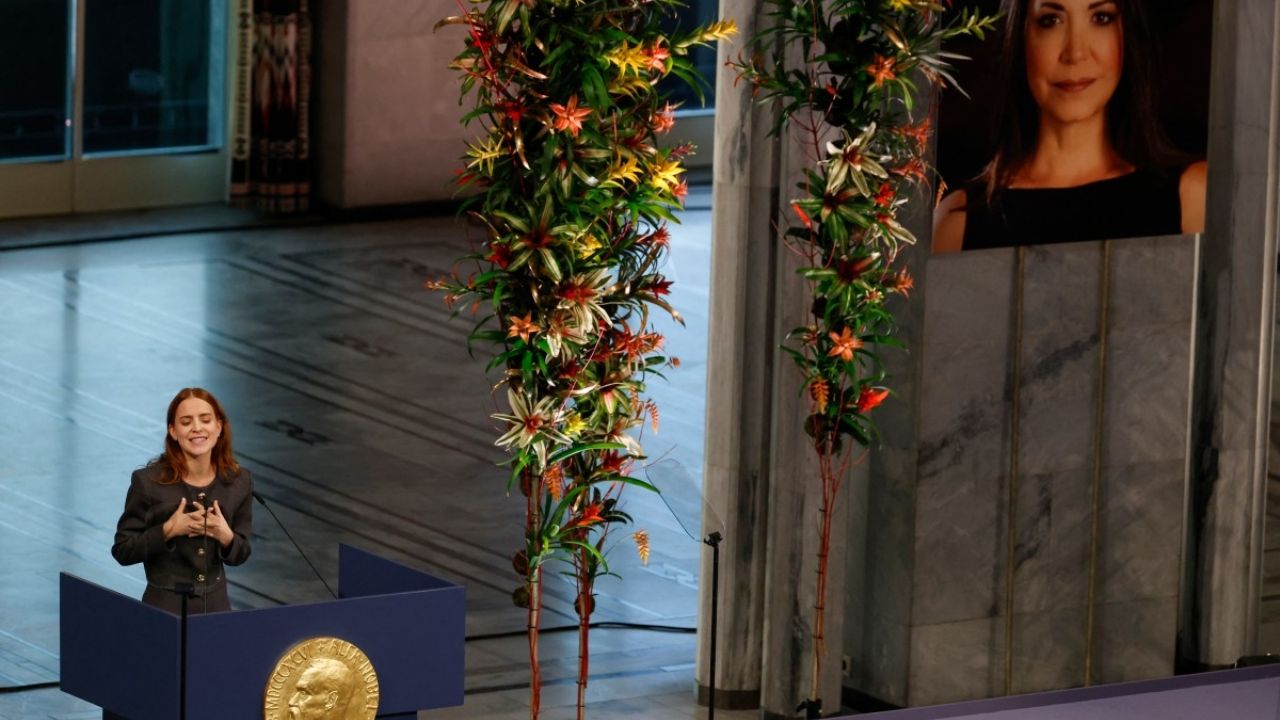 María Corina Machado denuncia ‘terrorismo de Estado’ del gobierno de Nicolás Maduro en Oslo