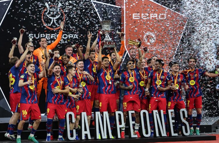 Barcelona se corona campeón de la Supercopa de España tras vencer a Real Madrid