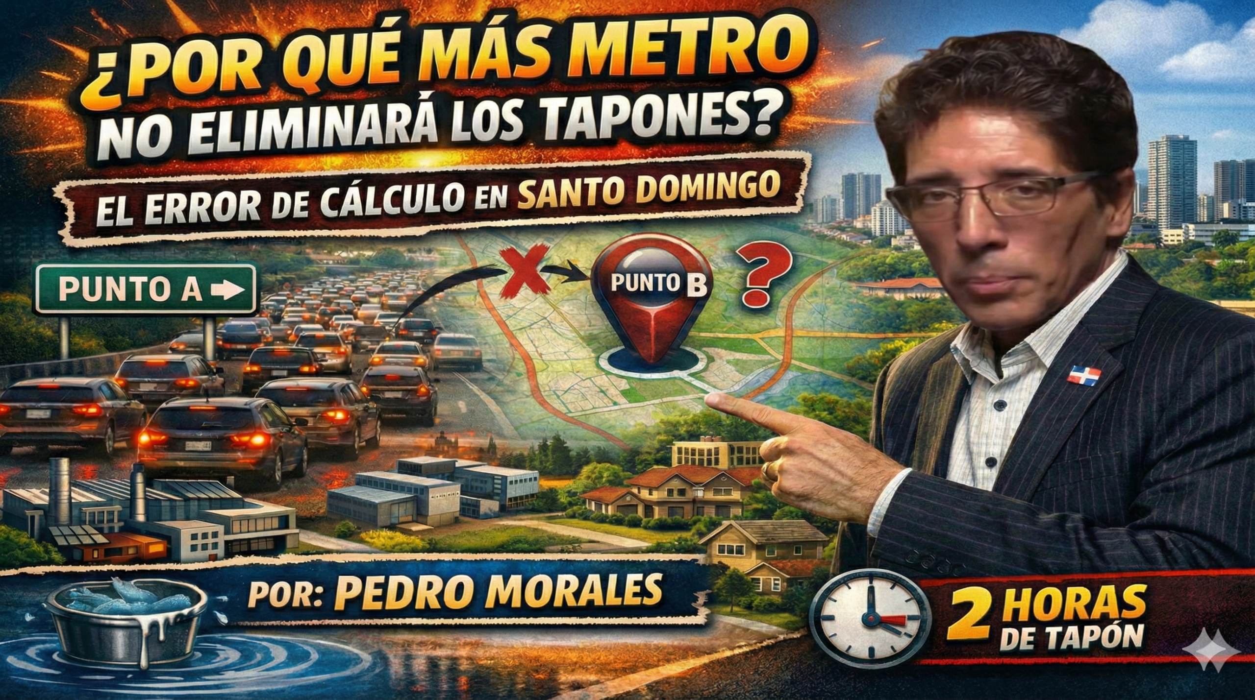 El error de cálculo en Santo Domingo: ¿Por qué más Metro no eliminará los tapones?