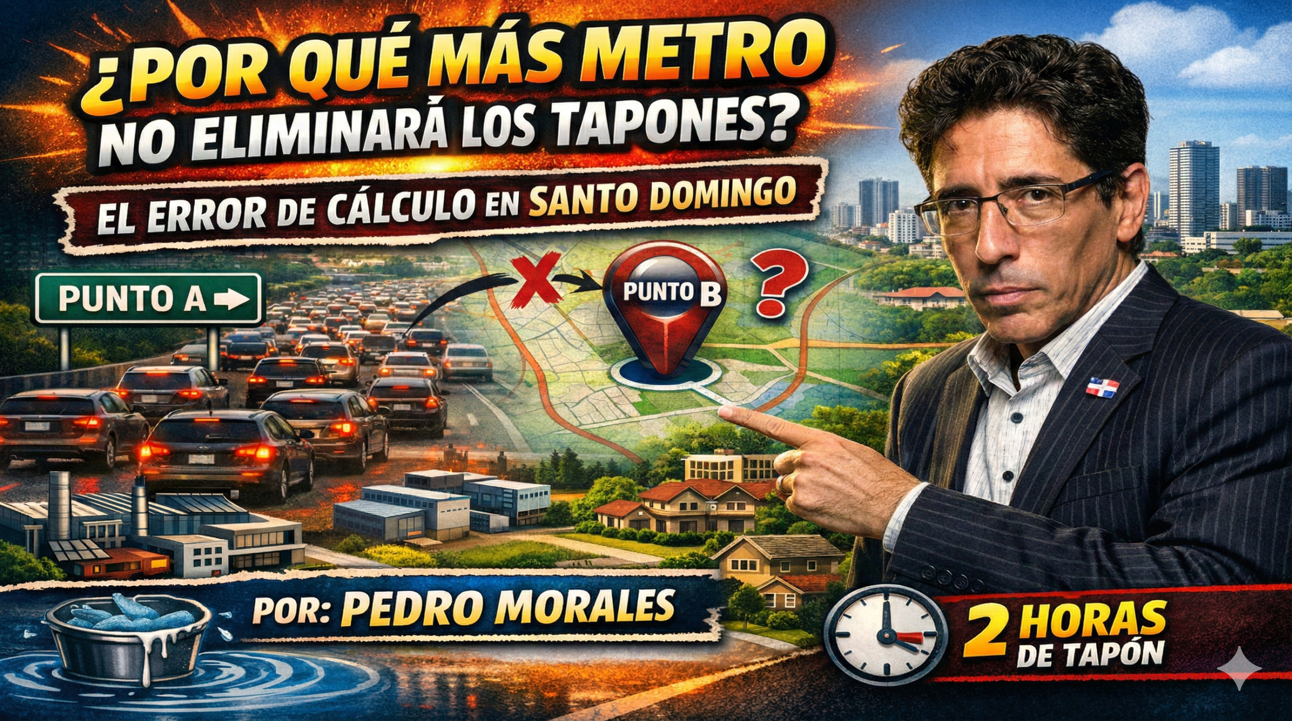 El error de cálculo en Santo Domingo: ¿Por qué más Metro no eliminará los tapones?