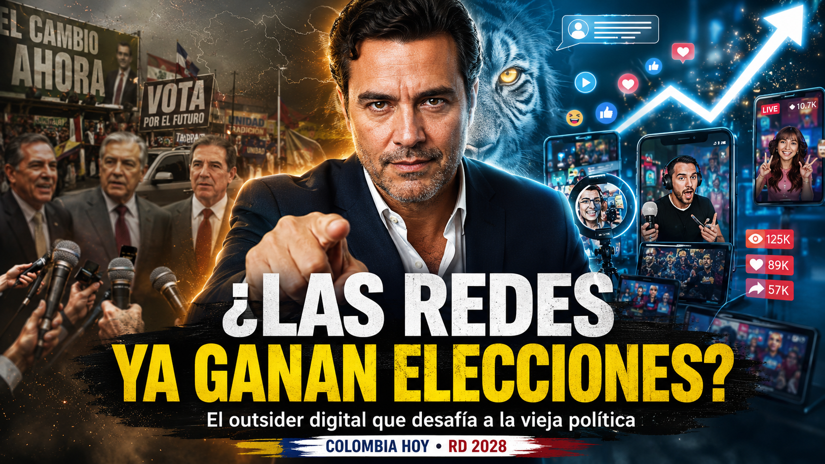 El método Abelardo de la Espriella: la derecha entendió el juego, y el dedo de Alofoke ya está apuntando hacia el 2028