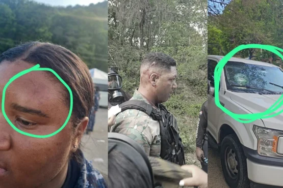 protesta contra mina