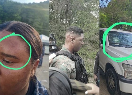 protesta contra mina