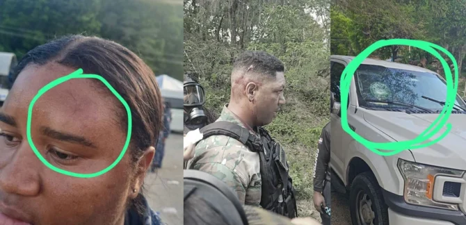 protesta contra mina