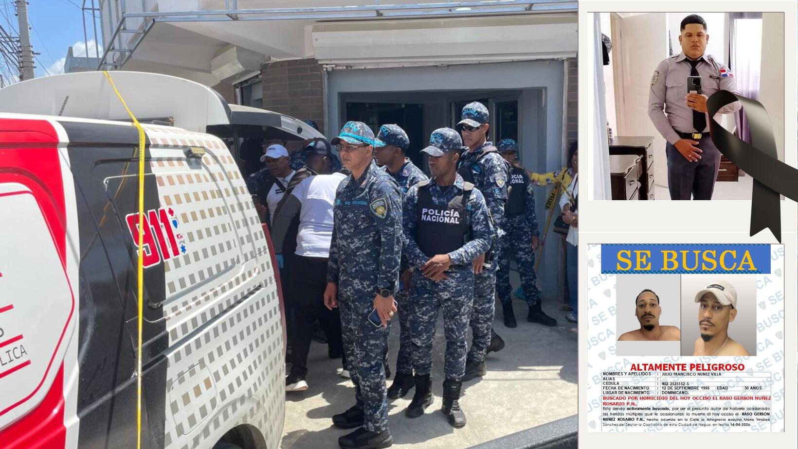 Policía busca a Julio Núñez Villa por muerte de raso en Nagua