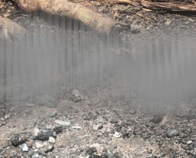 restos humanos calcinados