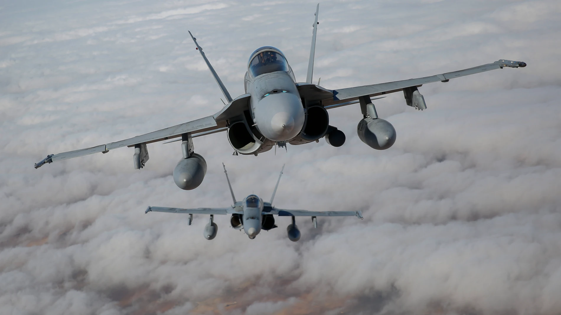 F-18 españoles de la OTAN derriban dron en espacio aéreo rumano