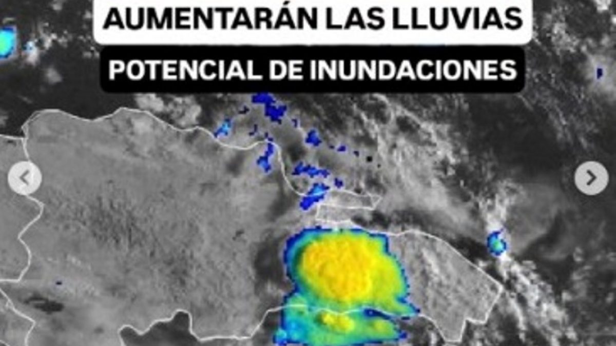 Disturbio al norte de RD se desplaza; aumentarán lluvias