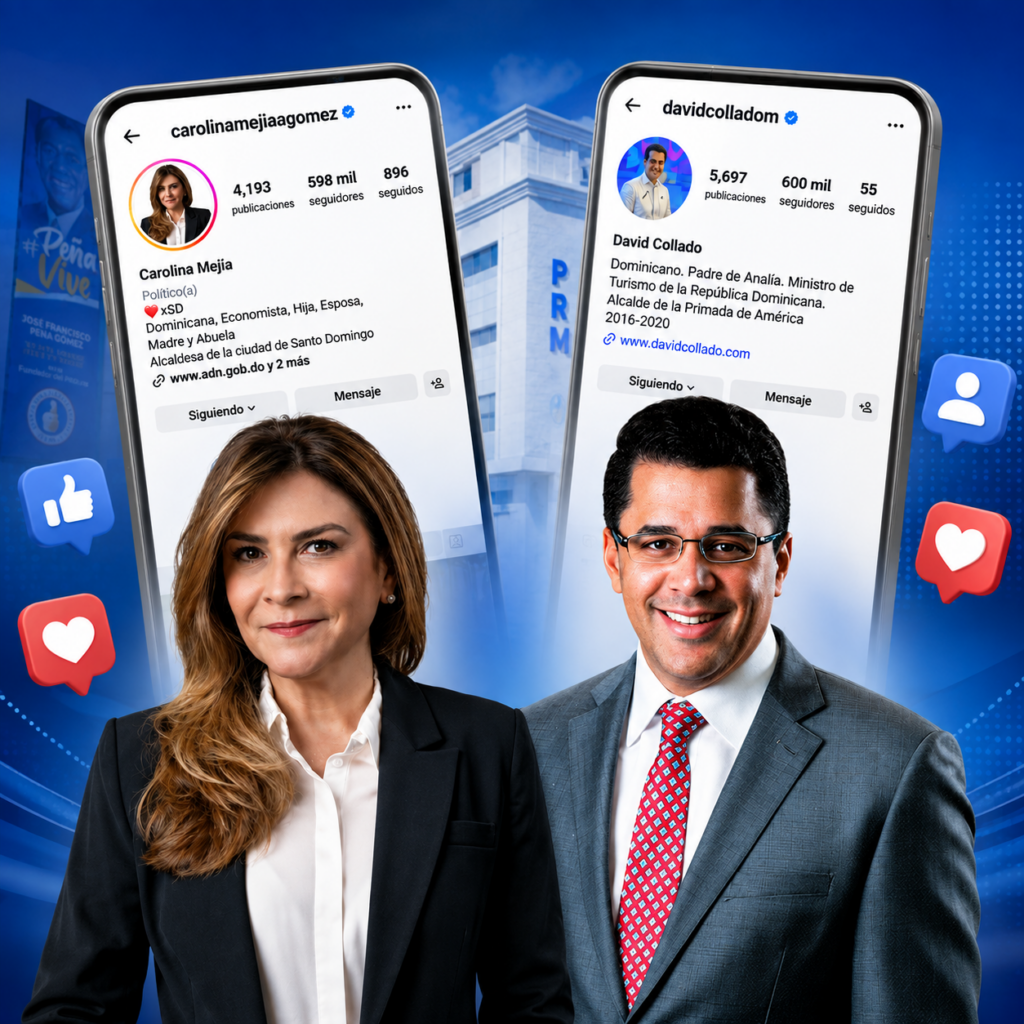 Carolina Mejía y David Collado, líderes en Instagram RD