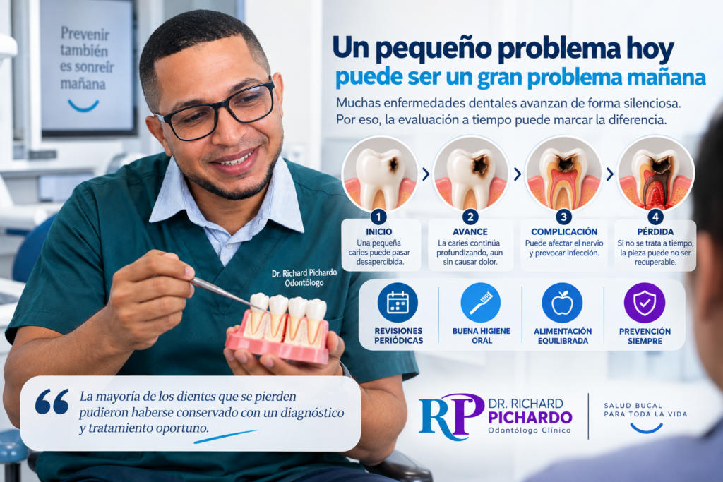 Prevención de la pérdida de dientes y evolución de la caries dental explicada por el Dr. Richard Pichardo