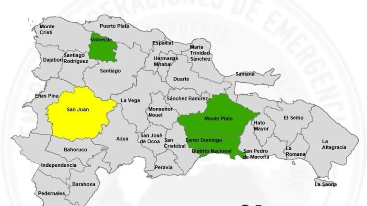 COE mantiene 5 demarcaciones en alerta este miércoles