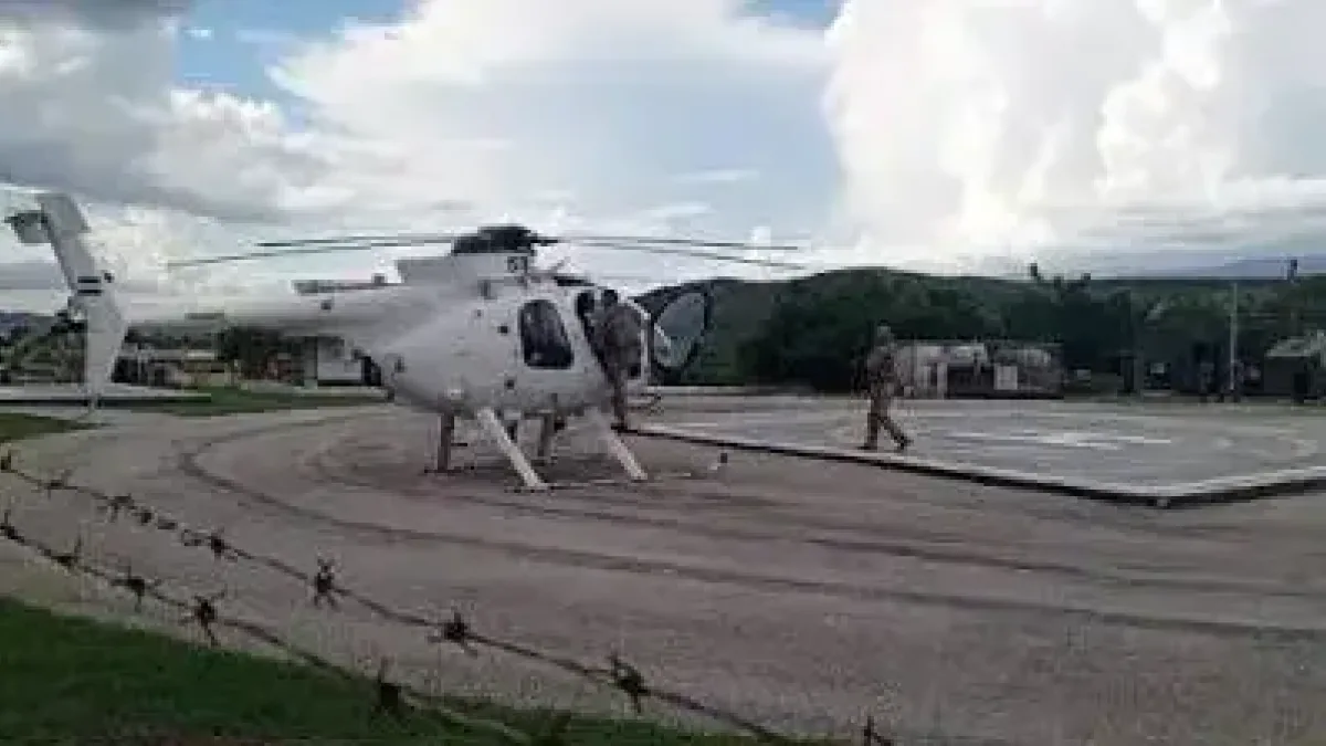 Siete helicópteros de El Salvador hacen escala en Jimaní