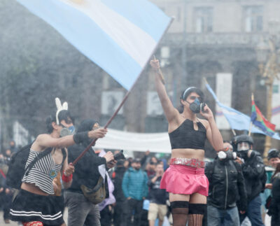 manifestación contra Milei